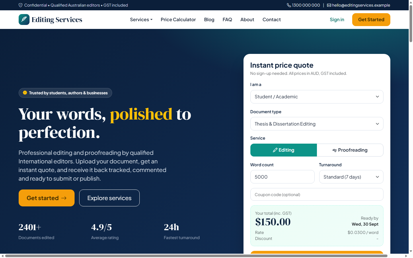 Get an instant quote