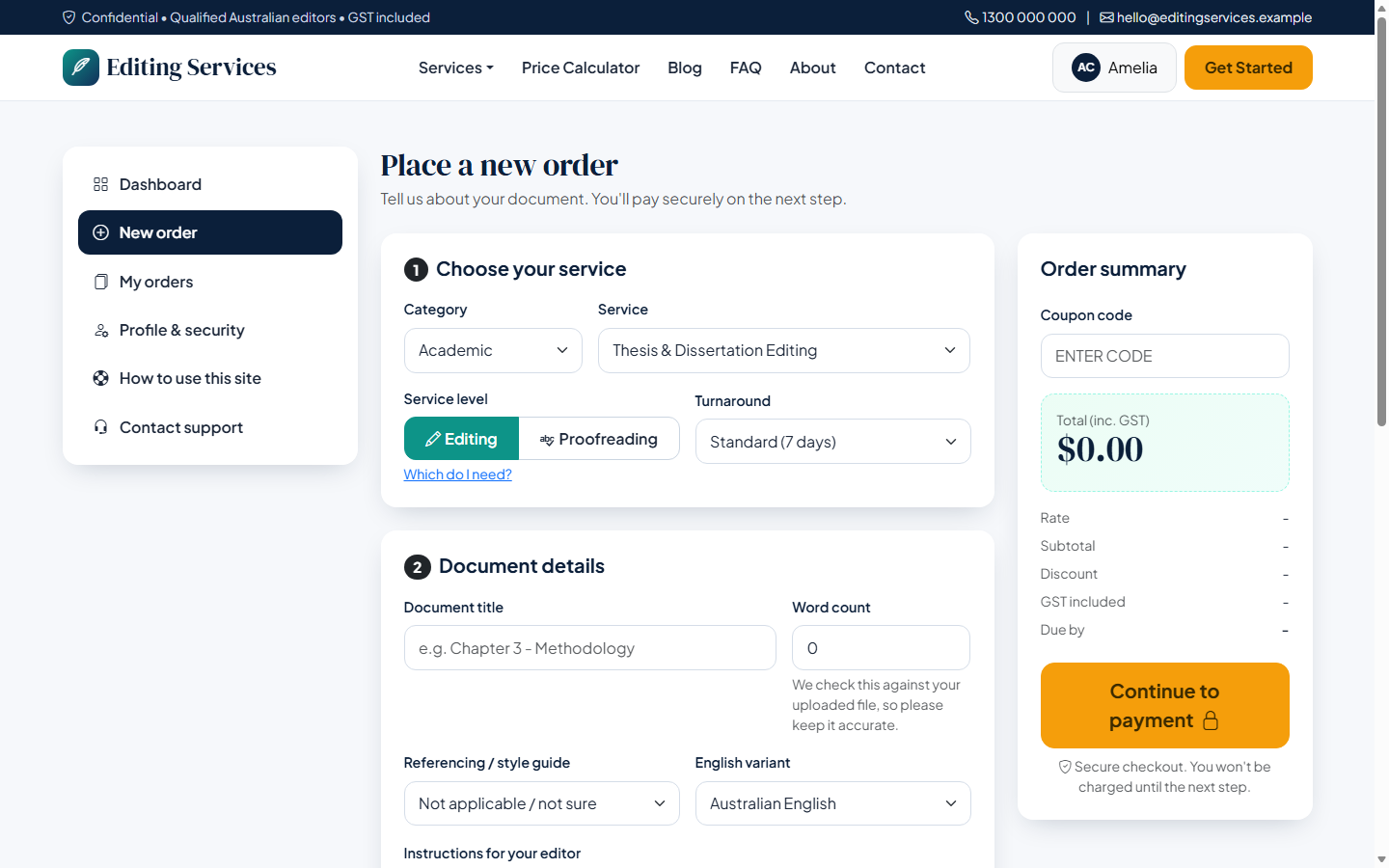 Place your order & upload your document